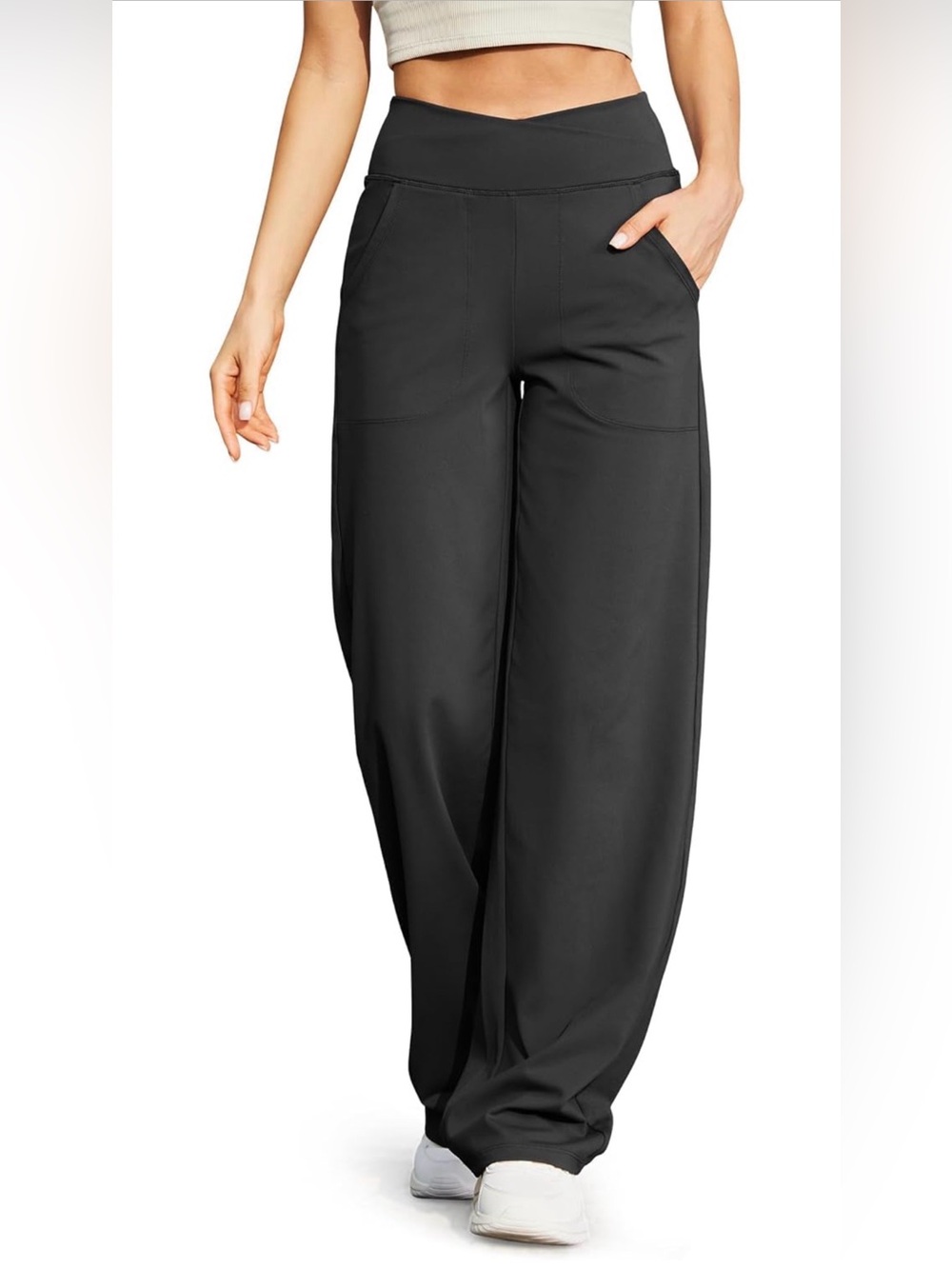 G4Free Wide Leg Pants for Women Loose Yoga Pants with Pockets